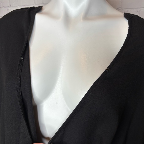 Terra & Sky Black Snap front Blouse Size 3X - Picture 3 of 11